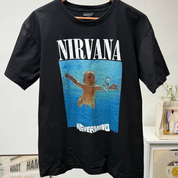 Nirvana Nevermind 너바나 프린팅 반팔티 블랙 L 
