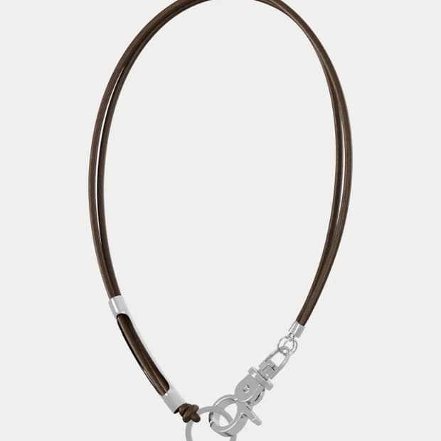 세이지가세이지 세이지가 3way Leather Necklace Brown