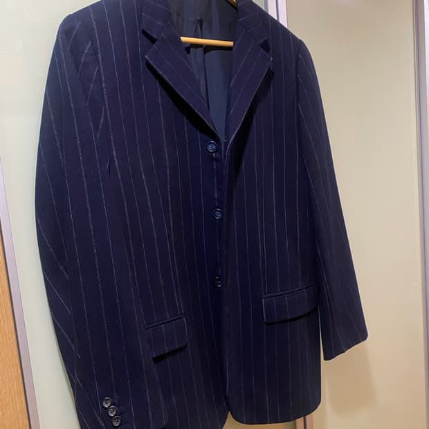 질샌더 3버튼 스트라이프 블레이저 48R