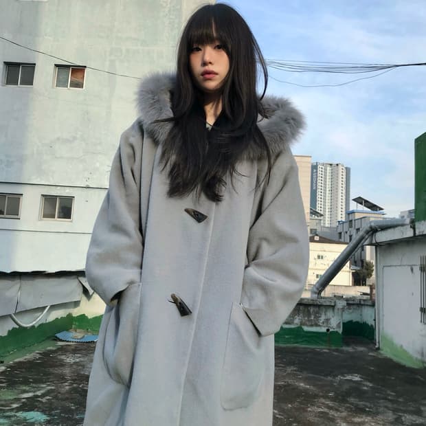 윈터 스카이 퍼 후드 코트