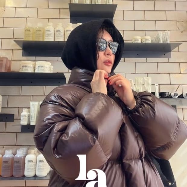 LA DUNA 브라운 덕 패딩 M 라두나패딩