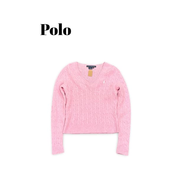 (85)폴로랄프로렌케이블니트핑크