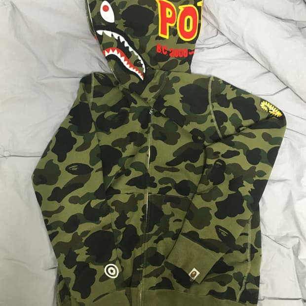 Bape 베이프 PONR 1st camo fullzip hoodie