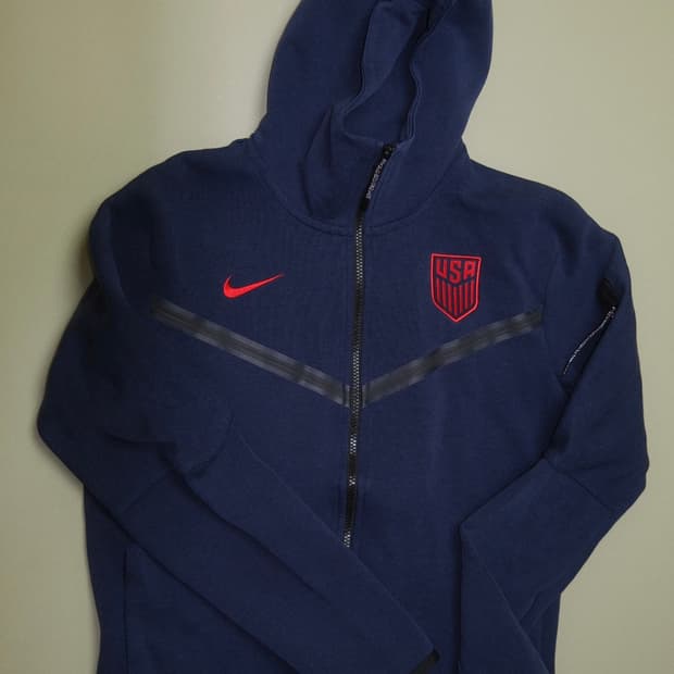 나이키 USA 트랙 후드 집업 테크 네이비 M