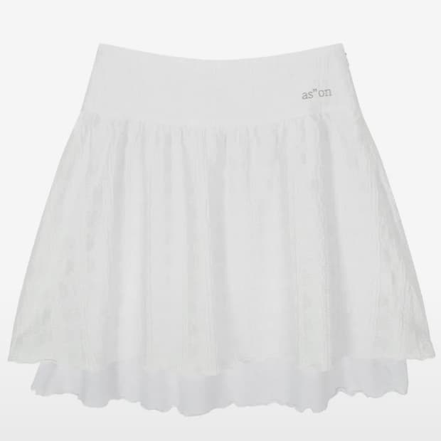 애즈온 LACY CHECK SKIRT