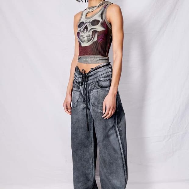 ottolinger black trompe l œil jeans