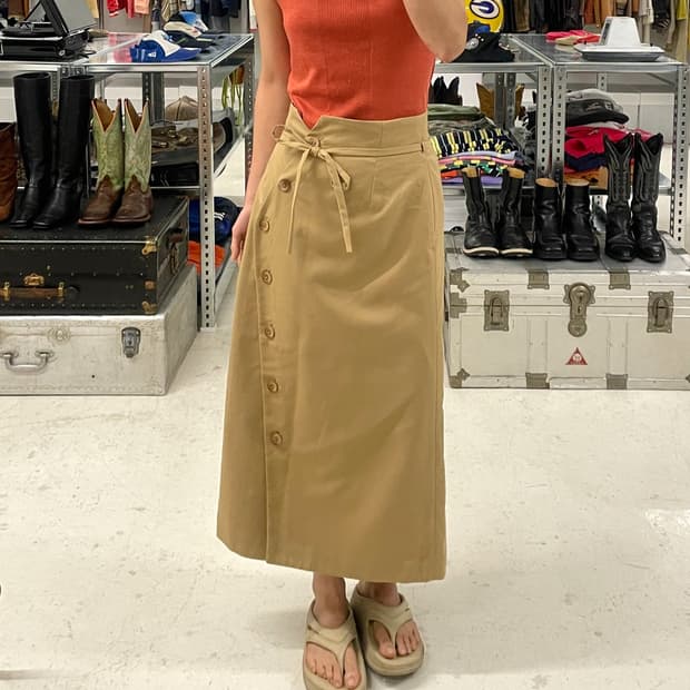 BEAMS long skirt 빔즈 비대칭 롱 스커트