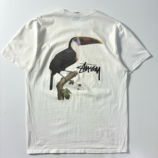 Stussy  스투시 투칸 화이트 반팔 티셔츠 