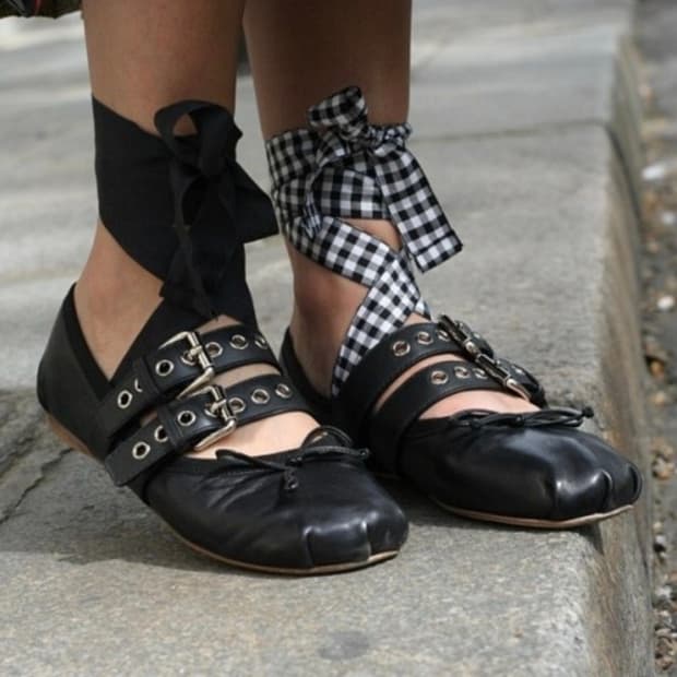 미우미우 발레리나 플랫 슈즈