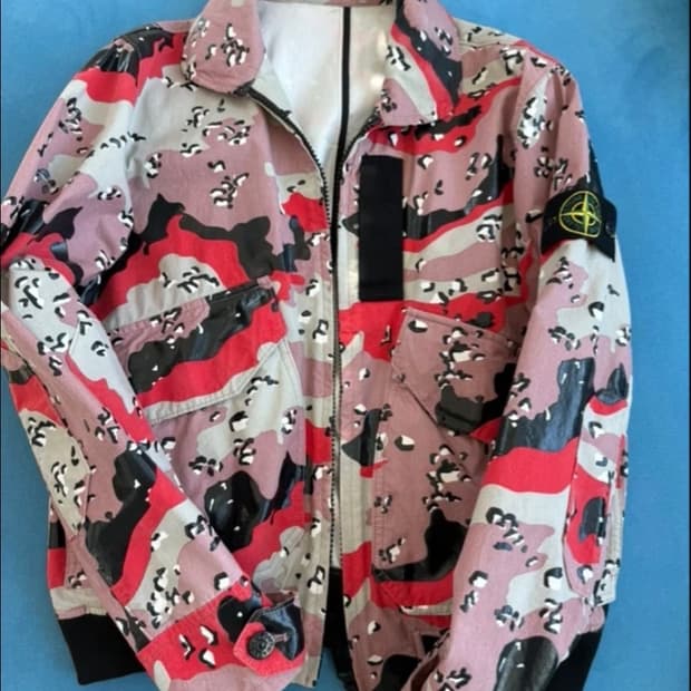 스톤아일랜드 3C+PU 데저트 카모 자켓 M