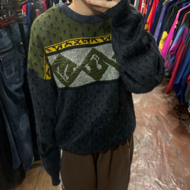 [Hi] 스웨터 아가일 패턴 니트