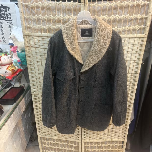 100 정품 아스페시 빈티지 해링본자켓 팝니다