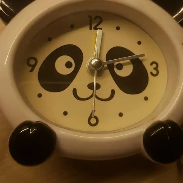 빈티지 판다 탁상 시계