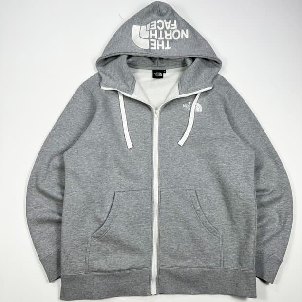 노스페이스 재팬 자수로고 풀오버 후드집업 그레이 XL