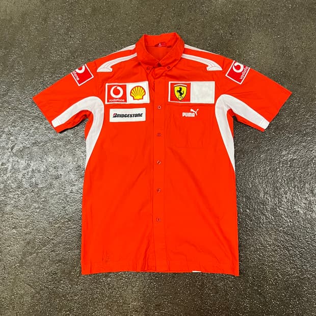 00s Puma 페라리 레이싱 셔츠 (90-95)