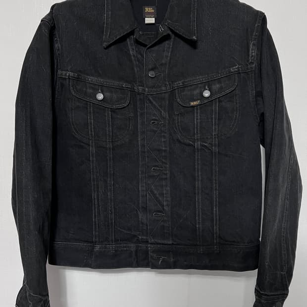새상품급) rrl 271 블랙 L / 트러커 데님 자켓 리