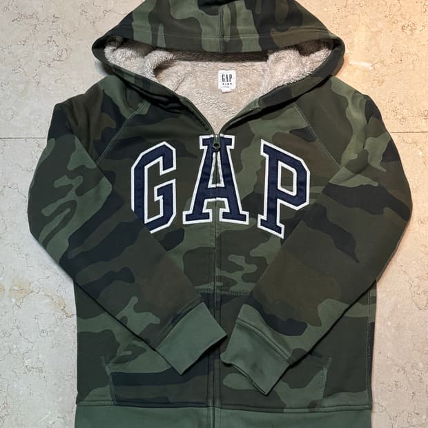 갭 GAP 카모 양털 후드집업
