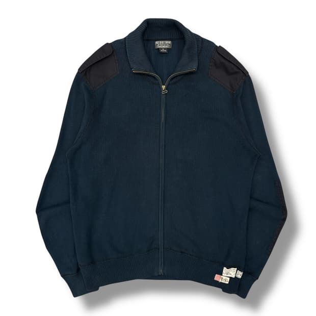 폴로진스 숄더패치 니트집업 r1999