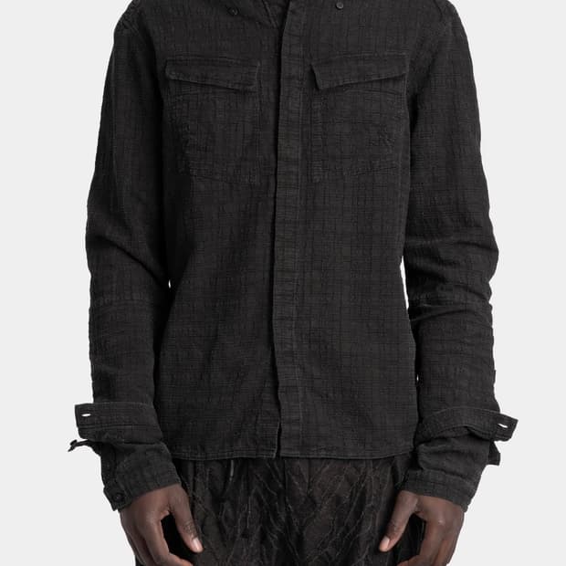 [L] blackmerle double sleeve field shirt