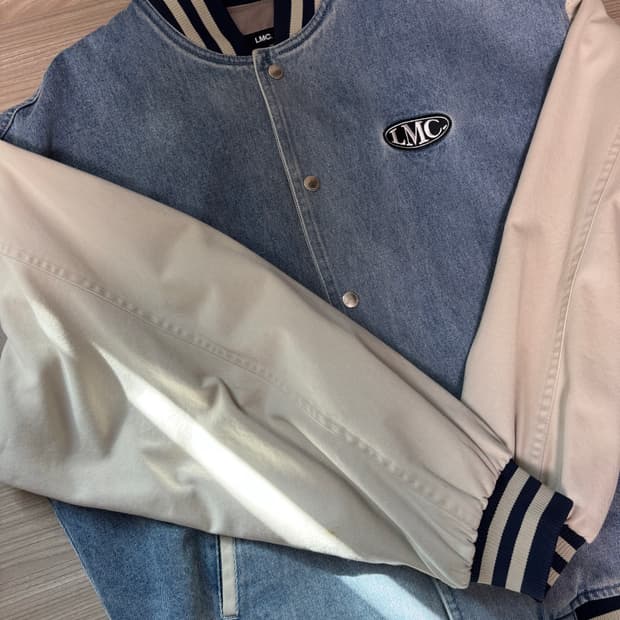 L LMC 데님바시티 자켓 베이스볼자켓