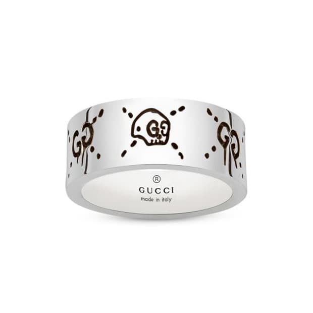 구찌 고스트 스컬 링 9mm