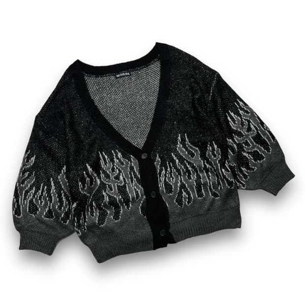 RAD FOUR REAL Flame gray knit cardigan