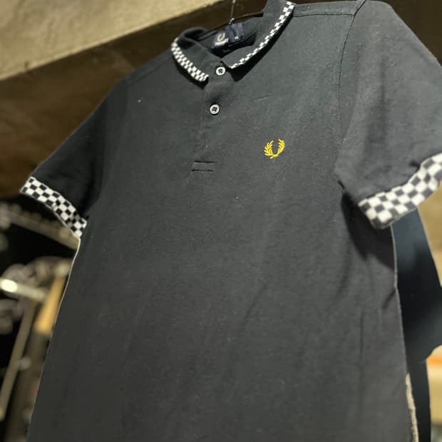 13AW Fred Perry 프레드페리 체커보드 트림 폴로 셔츠