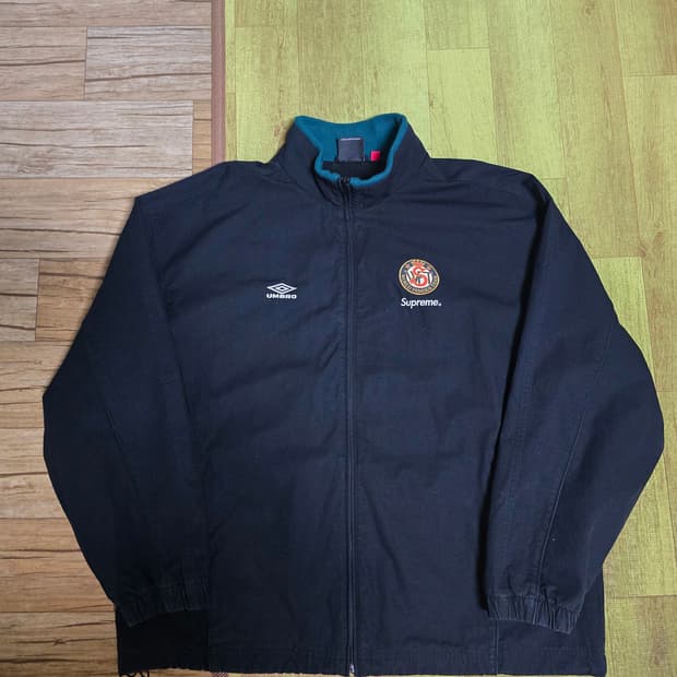 슈프림 엄브로 코튼 립스탑 트랙 자켓 블랙 23FW
