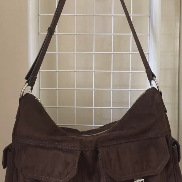 스탠드오일 조이백 다크브라운 스웨이드