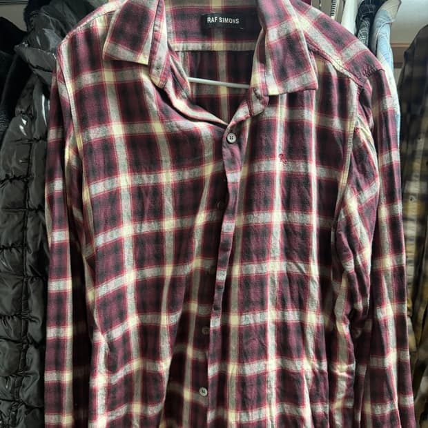 라프시몬스 체크 셔츠