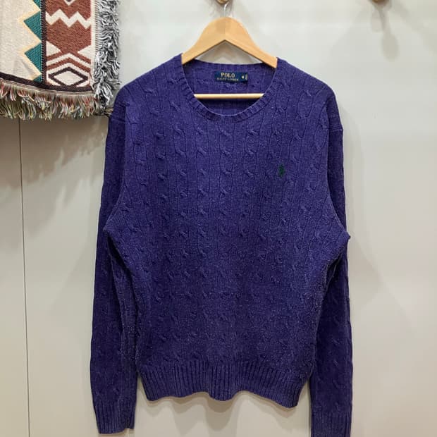 polo 폴로 랄프로렌 퍼플 케이블 니트