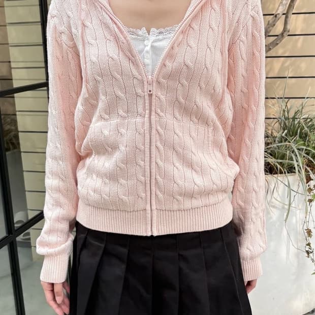 브랜디멜빌 핑크 집업 후드