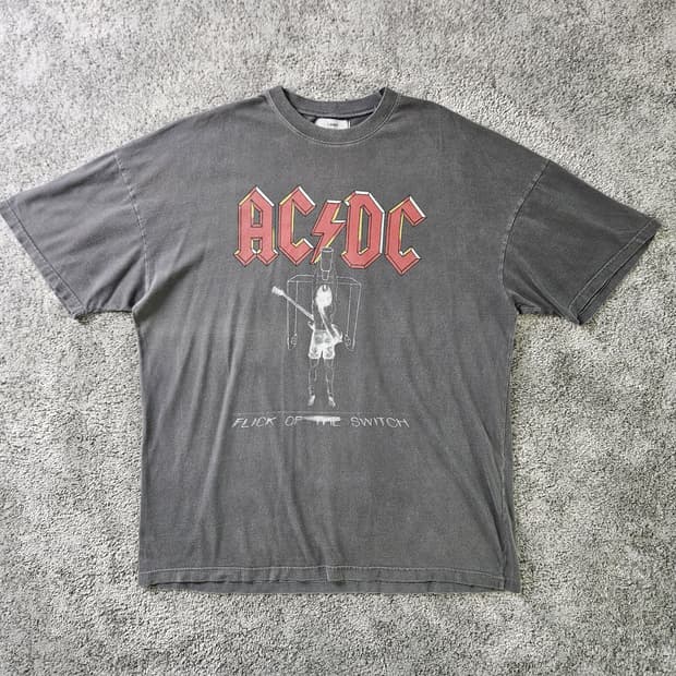 [무료배송] L.GREY AC DC 반팔 티셔츠