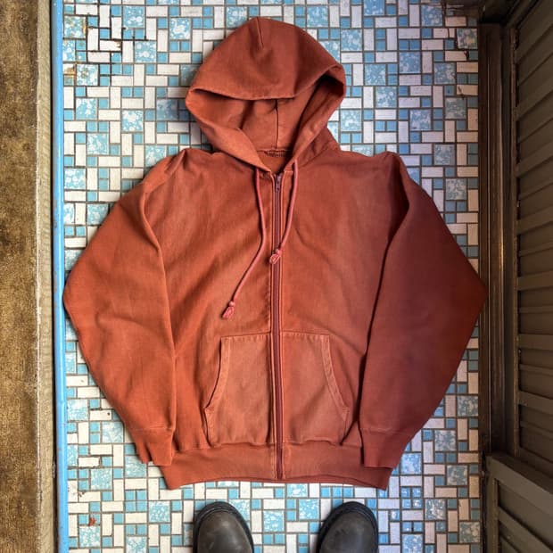 AURALEE SUPER MILLED SWEAT ZIP PARKA