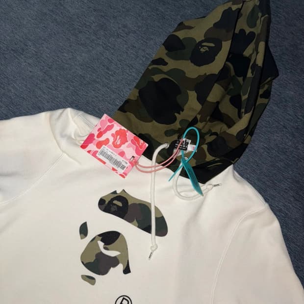 a bathing ape 카모 후드티
