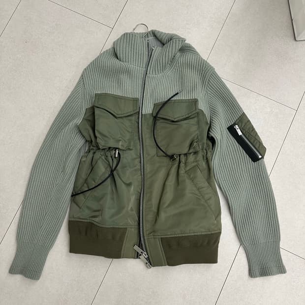 사카이 니트 봄버 자켓 