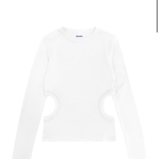 체메씨 hole lace longsleeve 홀레이스 롱슬리브 화이트