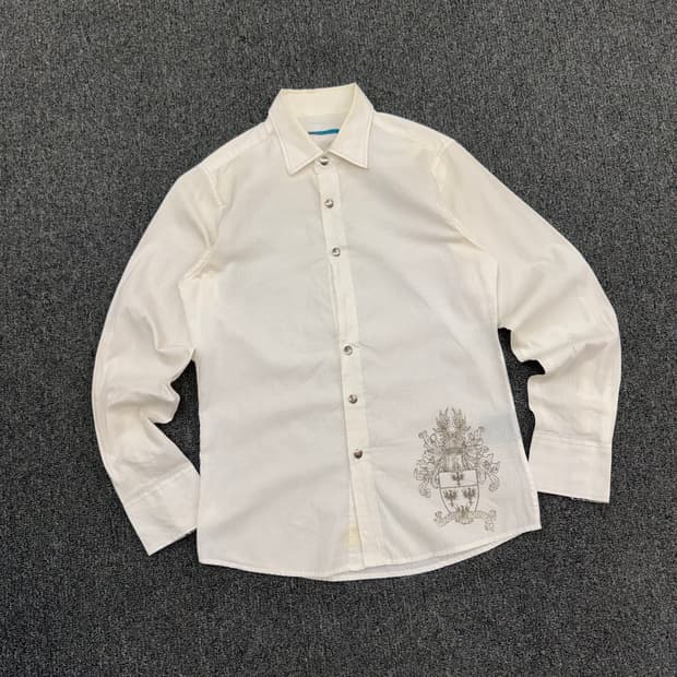 M)Stock homme 빈티지 프린팅 긴팔셔츠