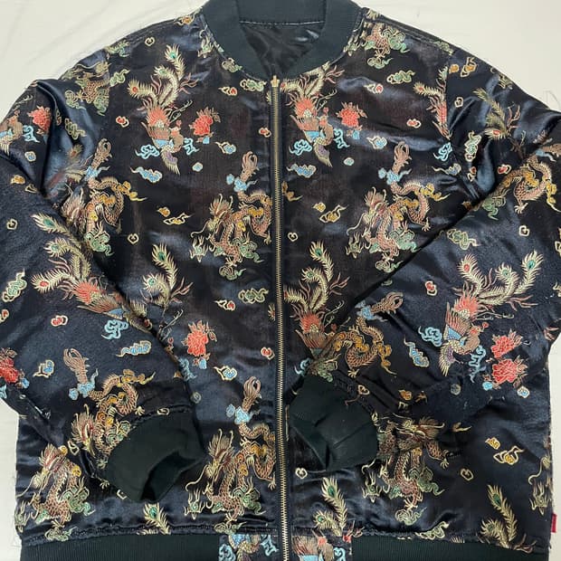 슈프림 황제 리버시블 봄버자켓 블랙