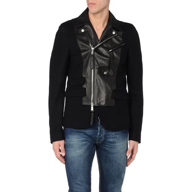 Dsquared2 레더 도킹 울 자켓🤟🏻