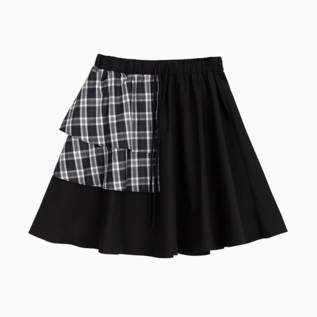 CANCAN COLORED SKIRT, BLACKC