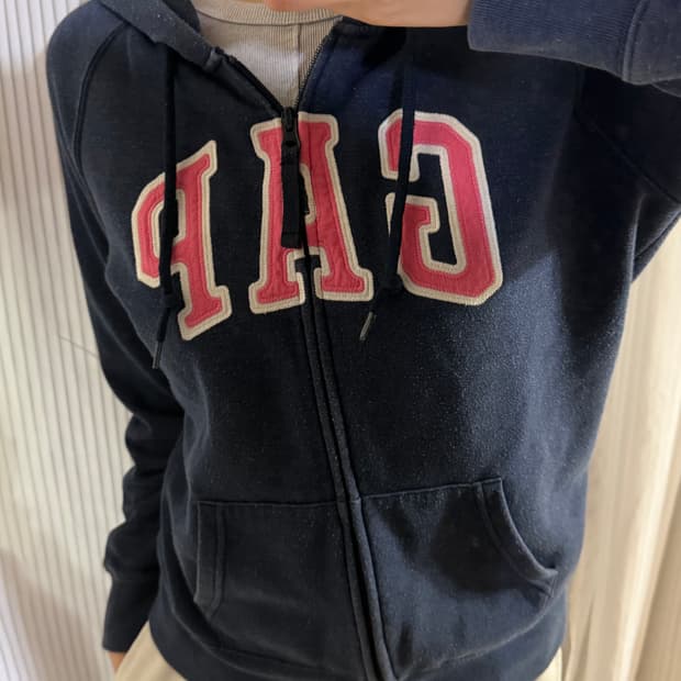 갭 네이비 후드집업 m