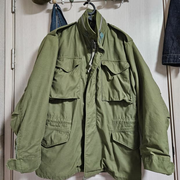 60s m65 미군 필드자켓 회색안감 s/r 2세대
