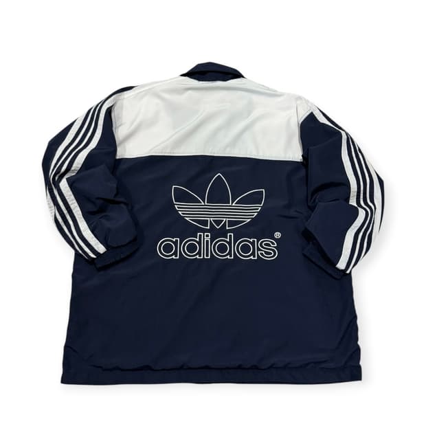아디다스 올드스쿨 흰검 범고래 빅로고 바람막이  