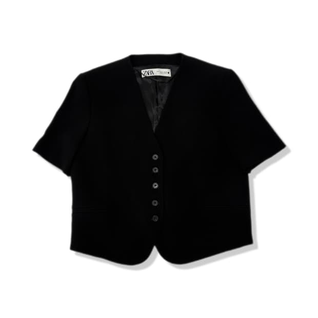 zara short-sleeved jacket