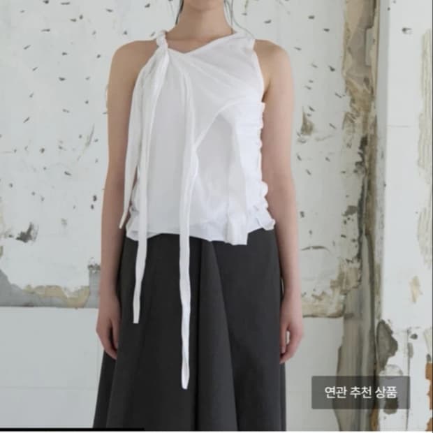REPOS 레이어드 랩 슬리브리스 티셔츠 (새상품)