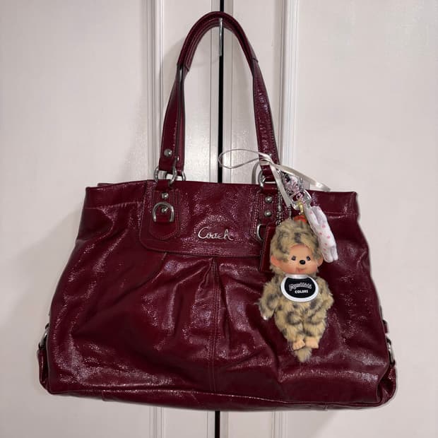 Coach red shoulder bag