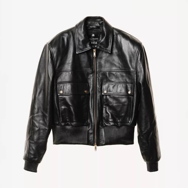 자라 X 윌리차바리아 크롭핏 나파 레더 자켓 M