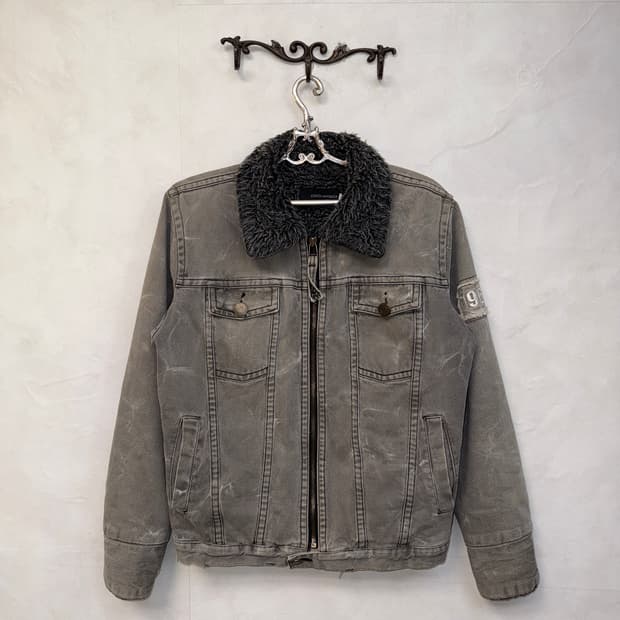 Dsquared2 gray denim tie dye fur mustang