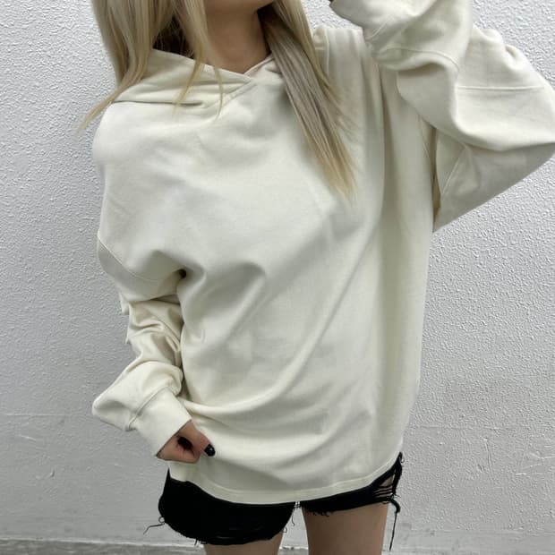 Y-3 요지야마모토 백프린팅 아이보리 후드 M ( 타사몰 현재 26만원대